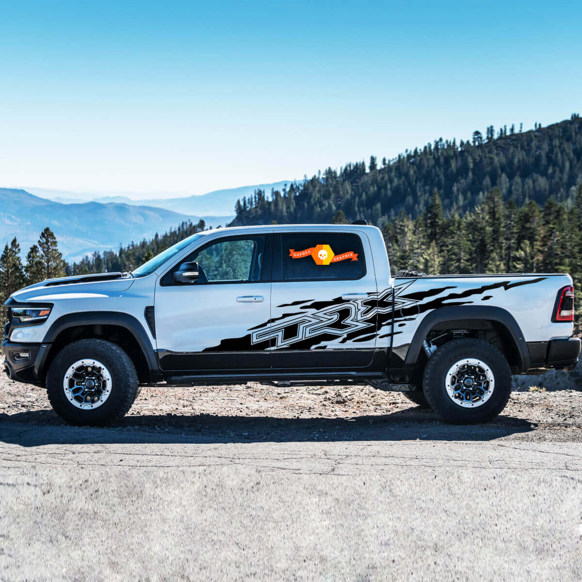 Autocollant vinyle latéral anti-boue pour Dodge Ram Rebel 1500 TRX