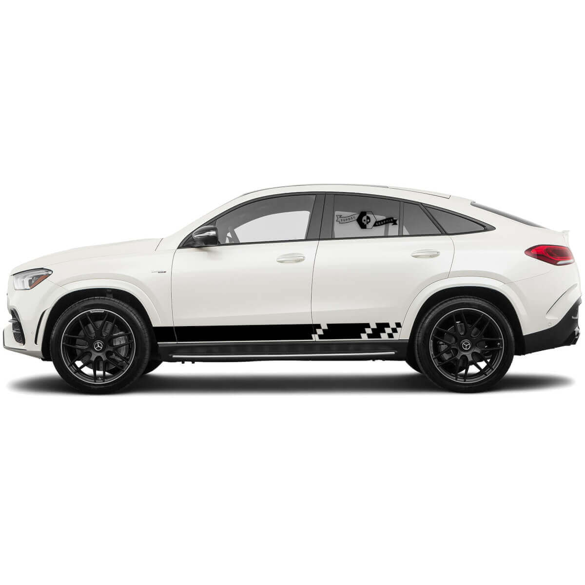 2 Nouvelles Bandes Autocollantes de Bas de Caisse pour Mercedes Benz GLE 2022 Autocollants Latéraux en Vinyle Décalcomanie Graphique
