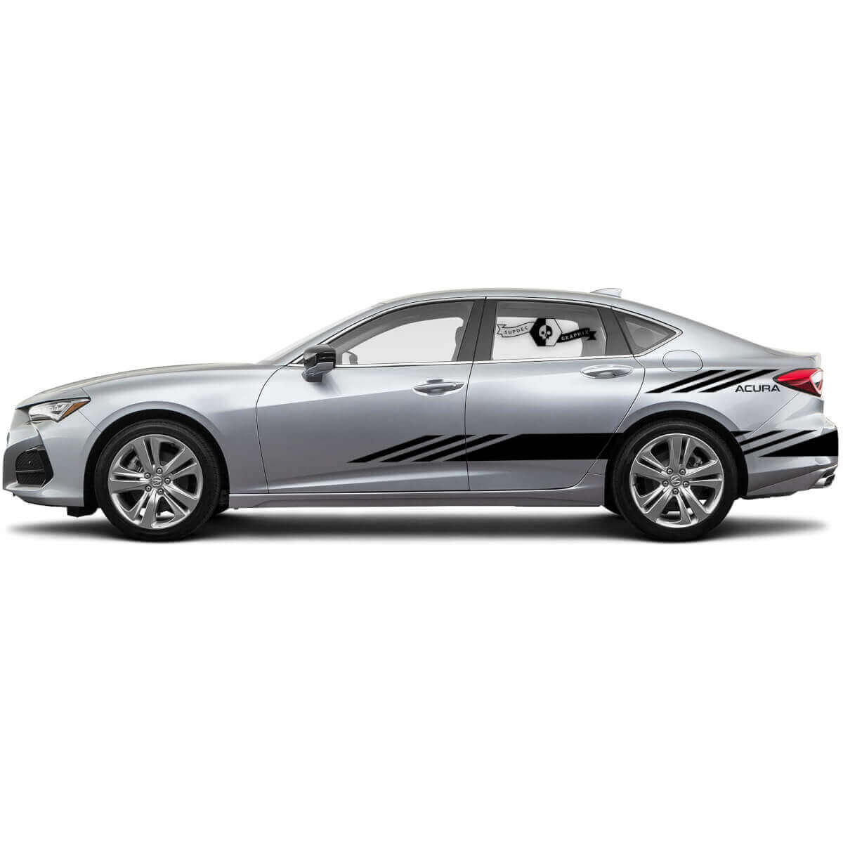 Autocollant Vinyle Latéral à Bandes Décoratives pour Acura TLX 2021