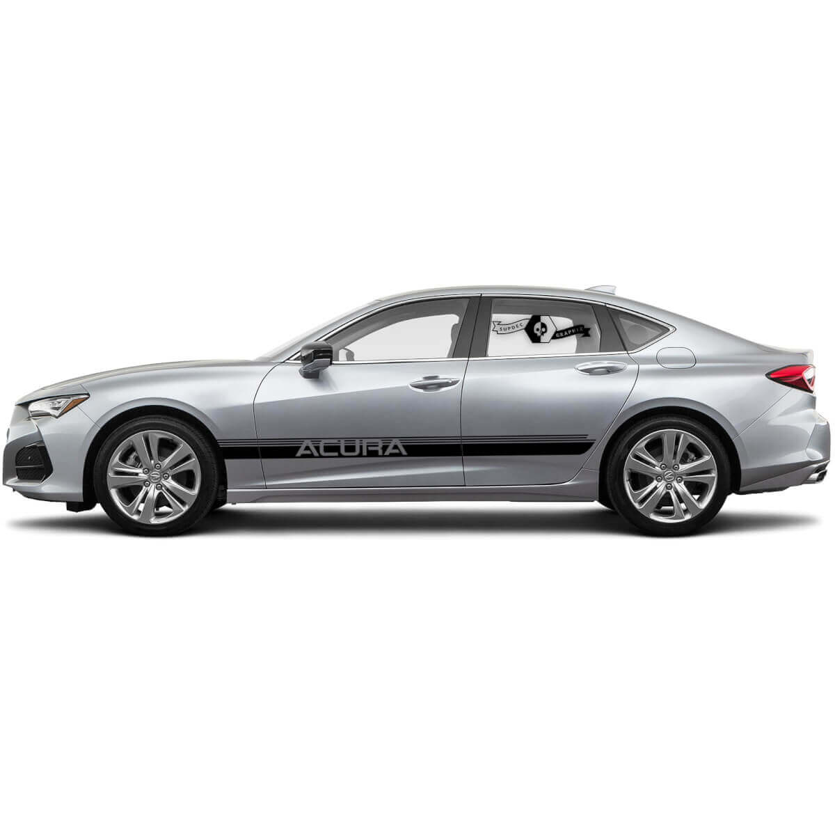 Autocollant en vinyle latéral à bandes d'accent de marque pour Acura TLX 2021