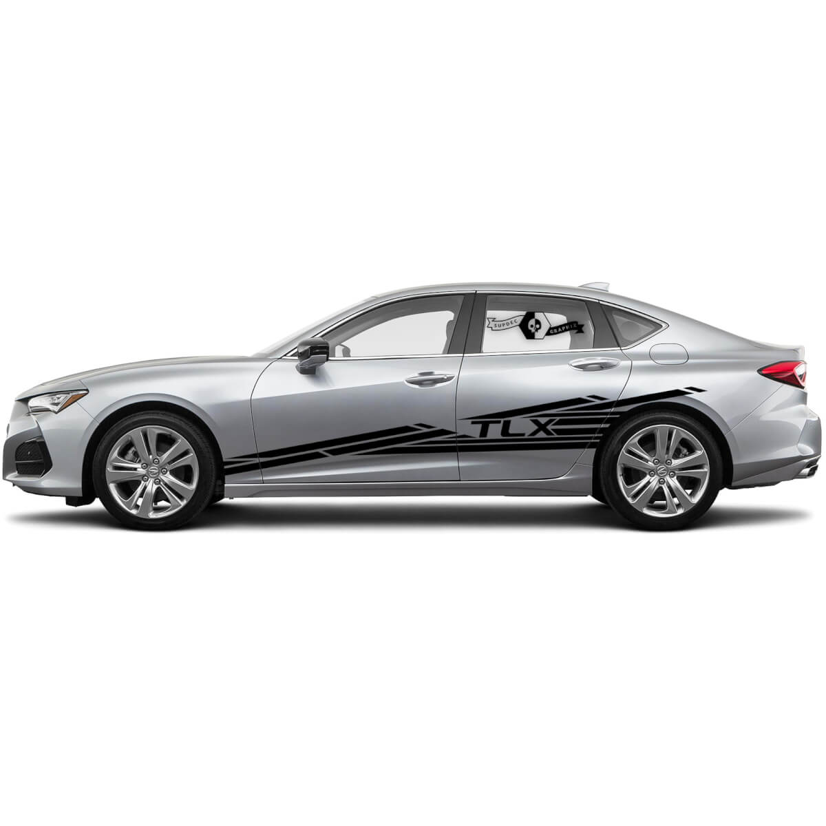 2x Acura 2021 TLX DOORS SIDE Multiple Color Graphics Acura Tlx Car Racing Vinyl Decal Sticker