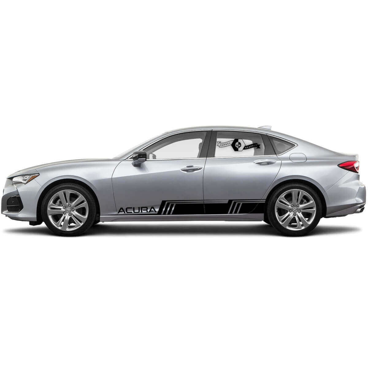 Autocollant Vinyle Latéral à Lignes Géométriques pour Acura TLX 2021