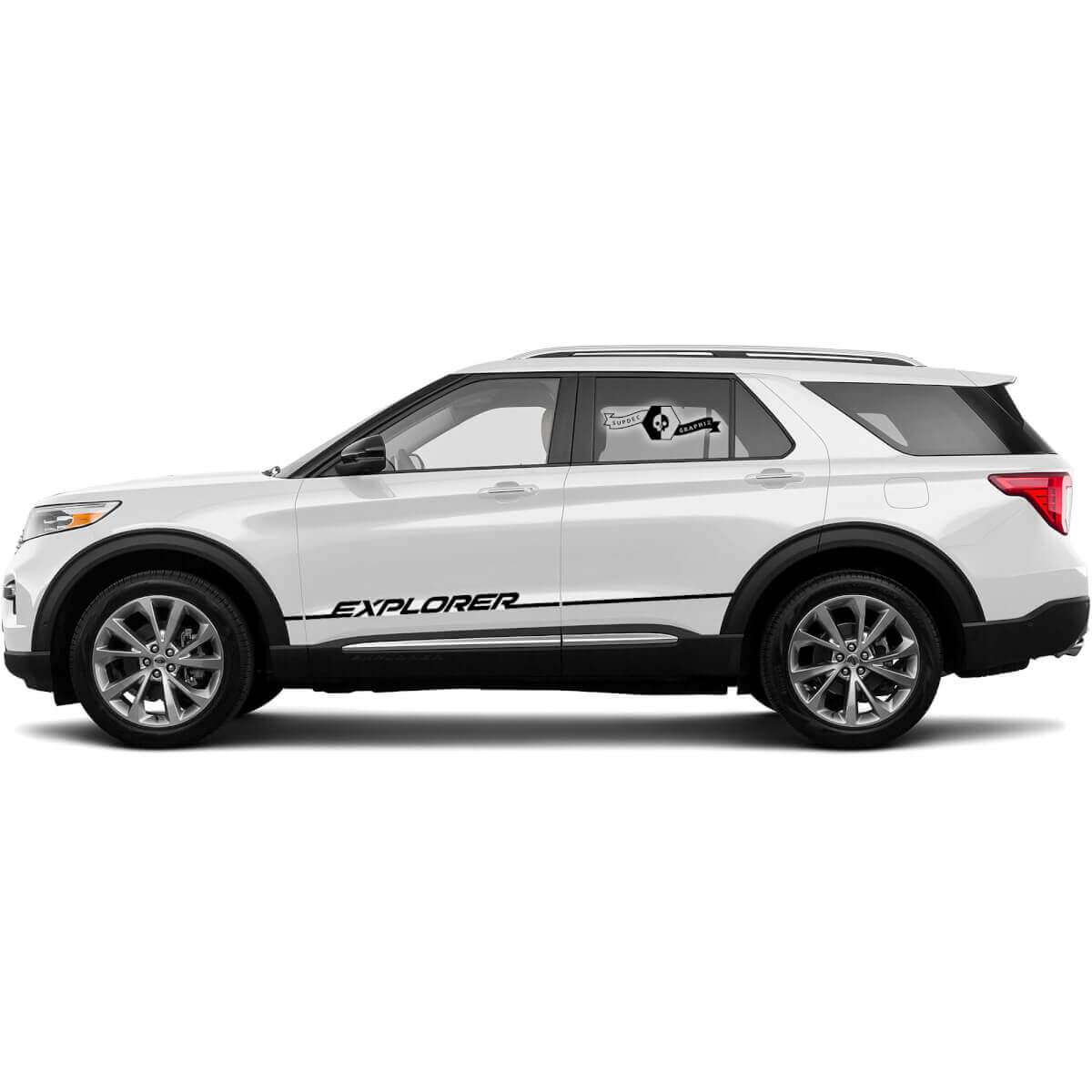 2x Autocollants de porte de logo Ford Explorer 2021 neufs - Autocollants latéraux en vinyle
