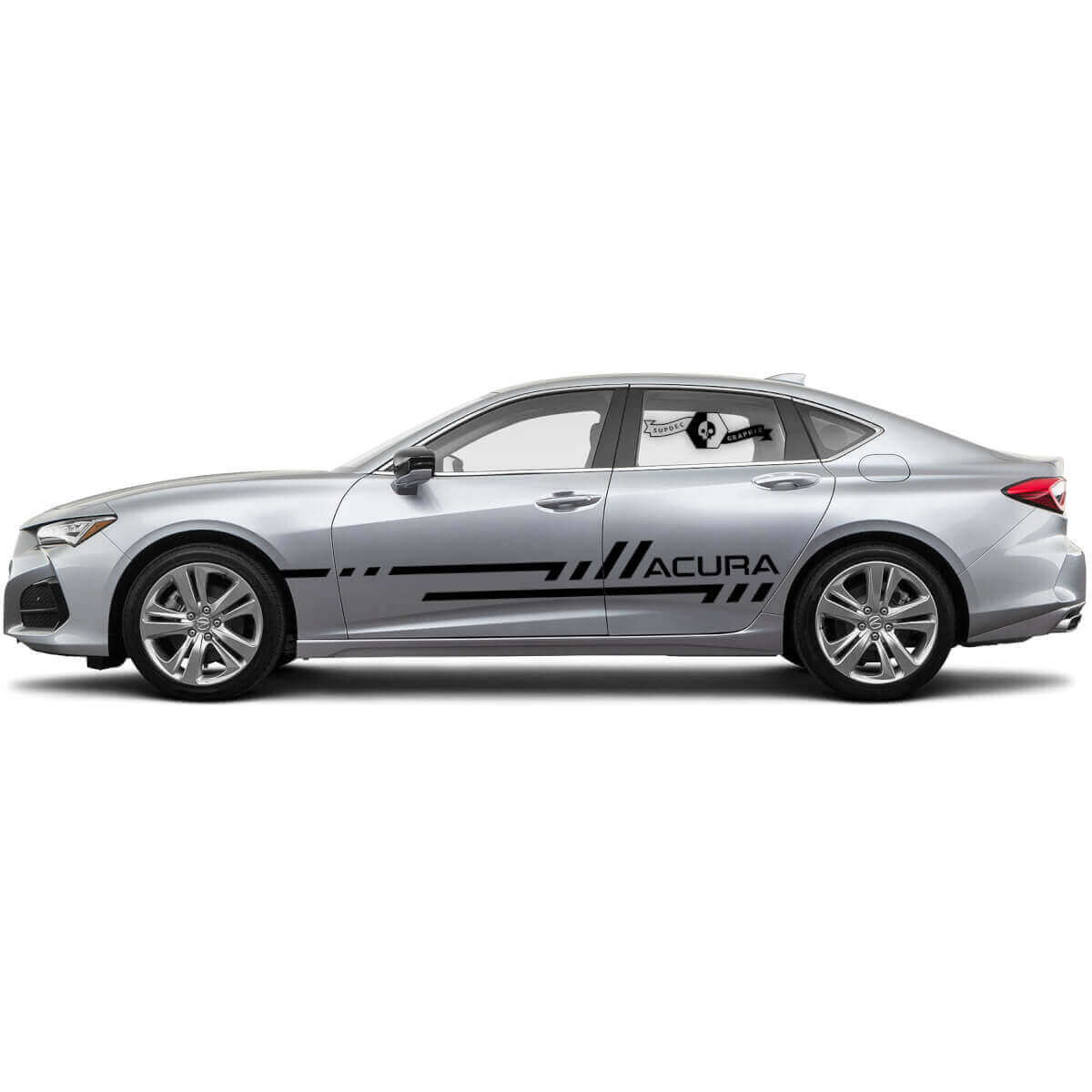 Kit de décalcomanies en vinyle bandes latérales Techno Style pour Acura TLX 2021