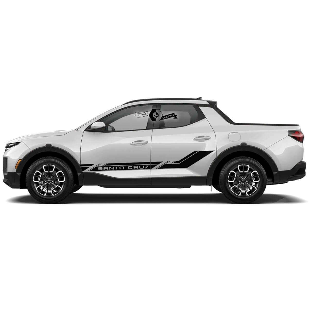 Kit de décalcomanies en vinyle pour porte latérale de rallye moderne pour Hyundai Santa Cruz