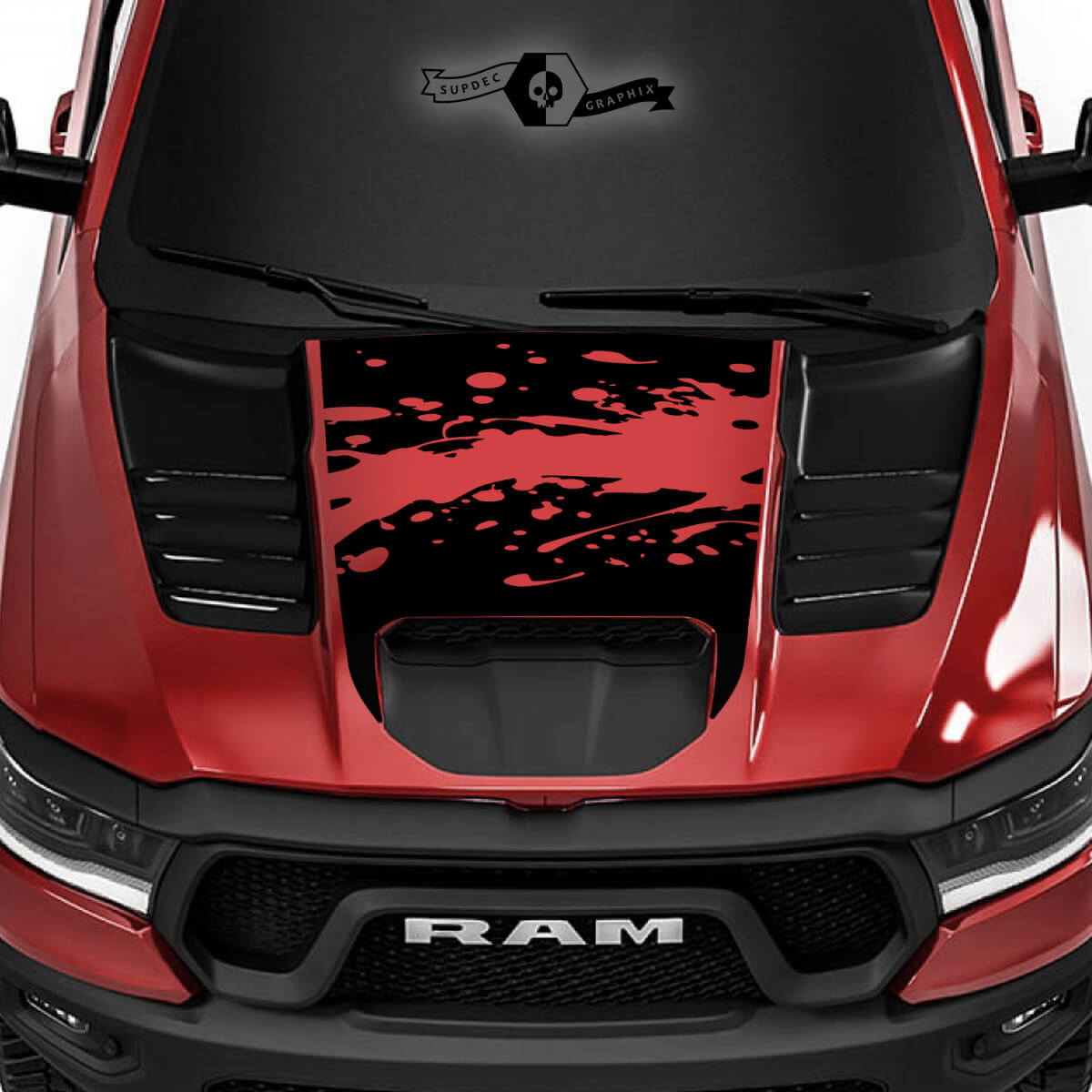 Autocollant en vinyle pour capot anti-boue pour Dodge Ram 1500 Rebel TRX