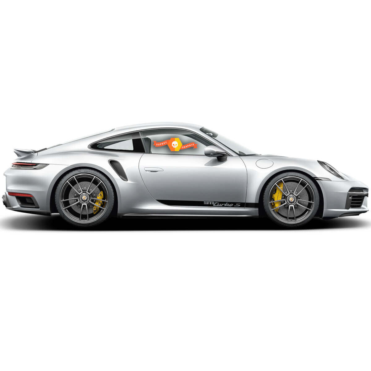 2 Porsche 911 turbo S Bande latérale Décalcomanie Bandes de bas de caisse Kit Autocollant
