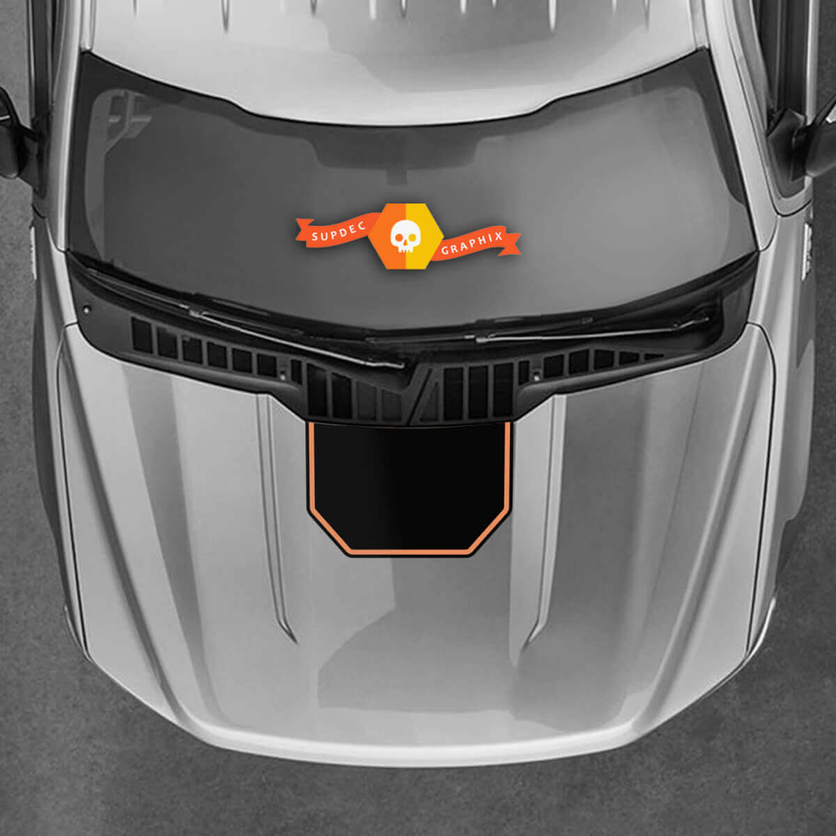 Musclecar Maverick 2022 2023 FX4 Graphics Stickers Capot 2 Couleurs Maverick Stickers

