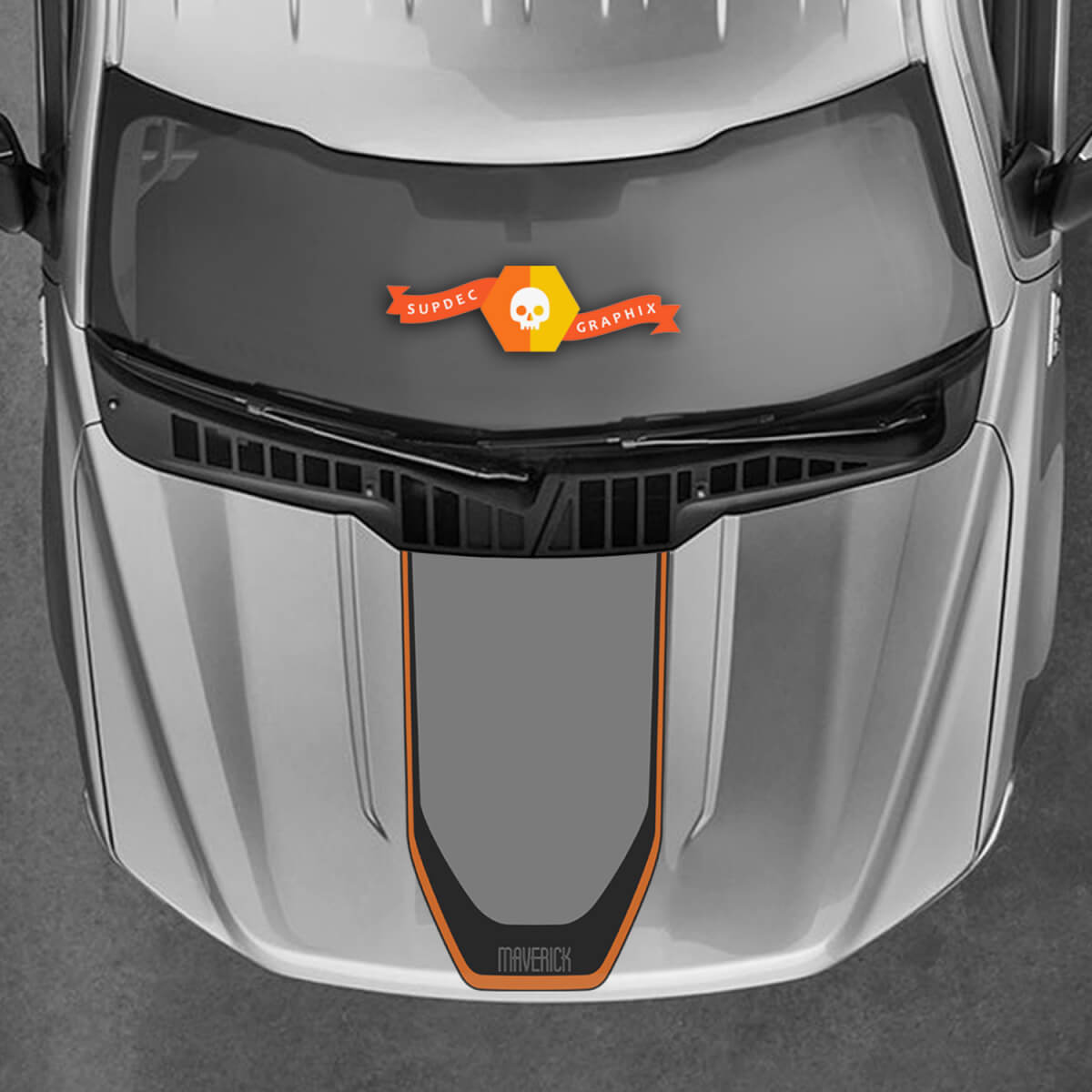 Paire Ford Maverick 2022 FX4 Graphics Stickers Capot 3 Couleurs Maverick Stickers
