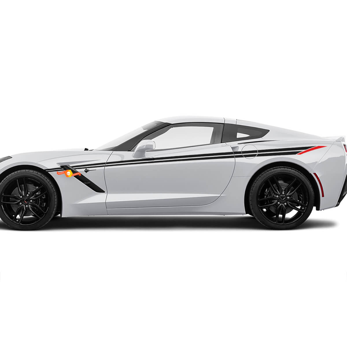 Accent Side Corvette Racing Hash Stripes pour Chevrolet Corvette C8
