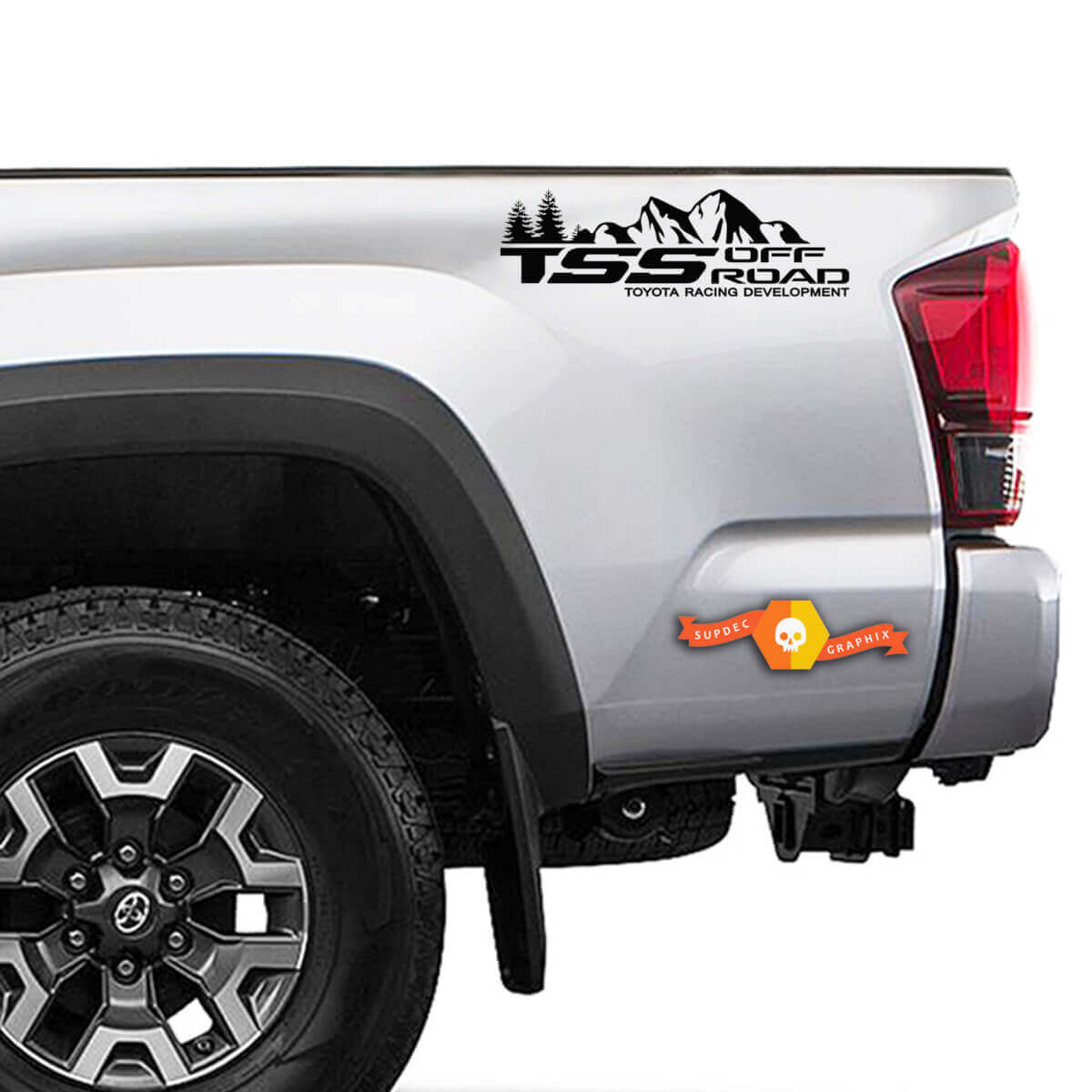 Autocollant en vinyle TSS Off Road Montagnes Latérales pour Toyota Tacoma ou Tundra