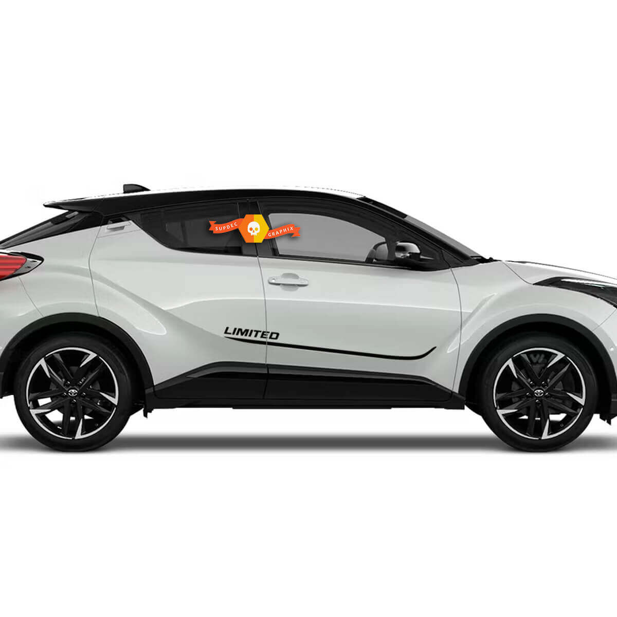 Paire Toyota C-HR Hybrid Sport XLE Portes latérales LIMITED Vinyl Sticker Sticker Graphics Kit
