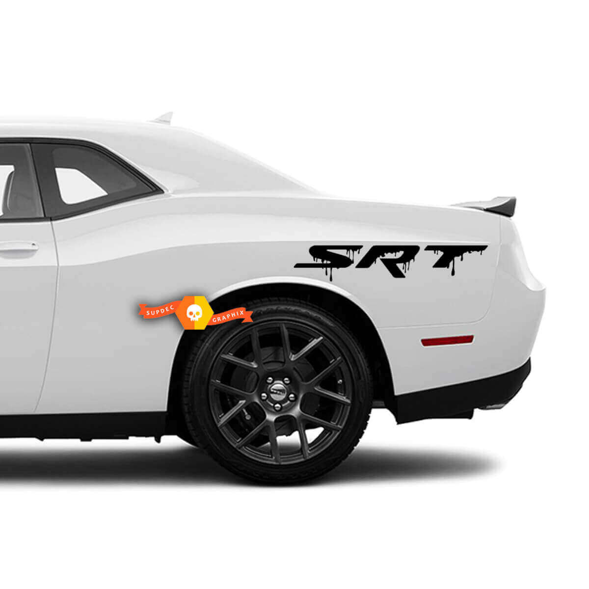 Paire d'autocollants latéraux en vinyle SRT Paint Streak pour Dodge Charger Challenger