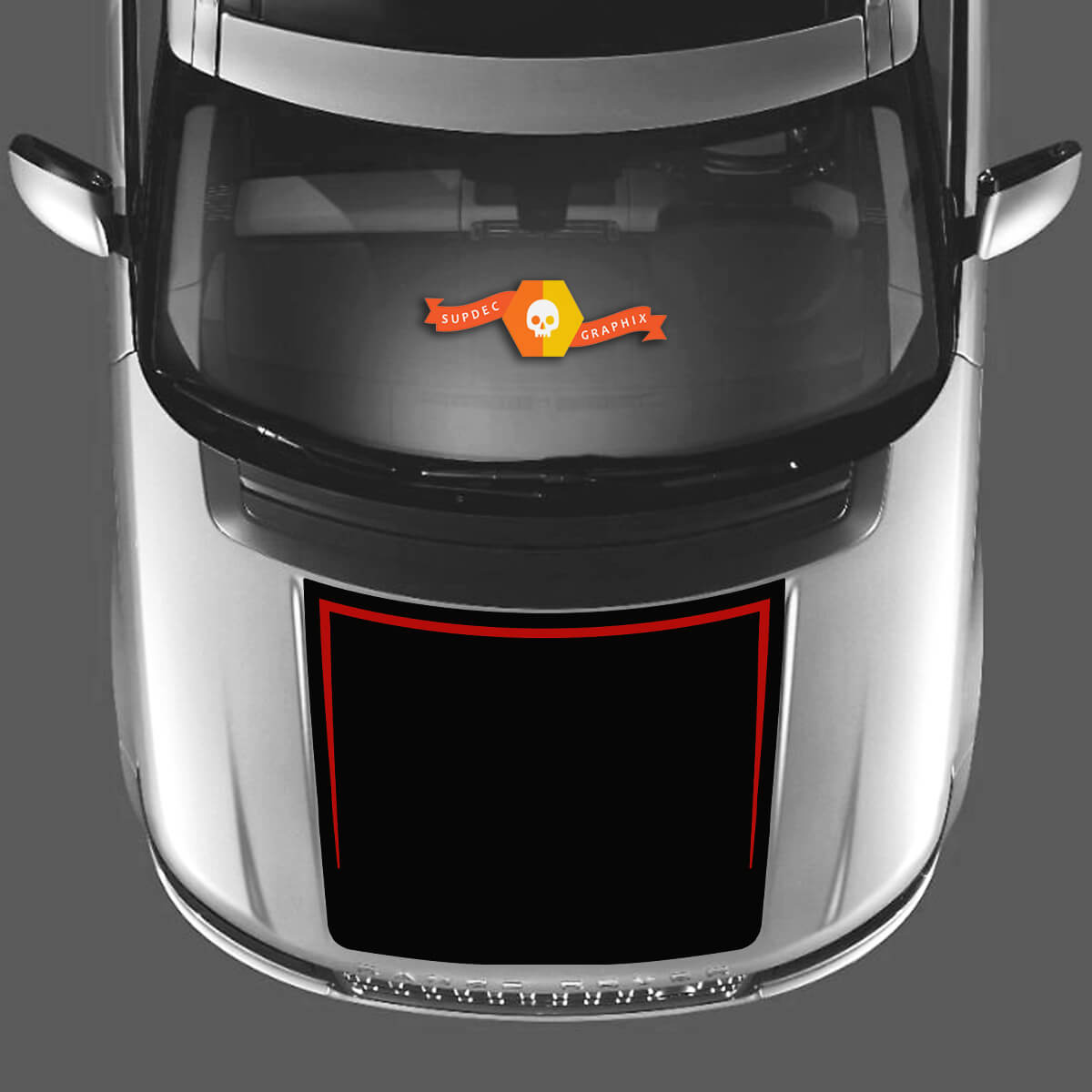 2 couleurs capot autocollant autocollants vinyle kit graphique pour RANGE ROVER Vogue L405 2013 2017
