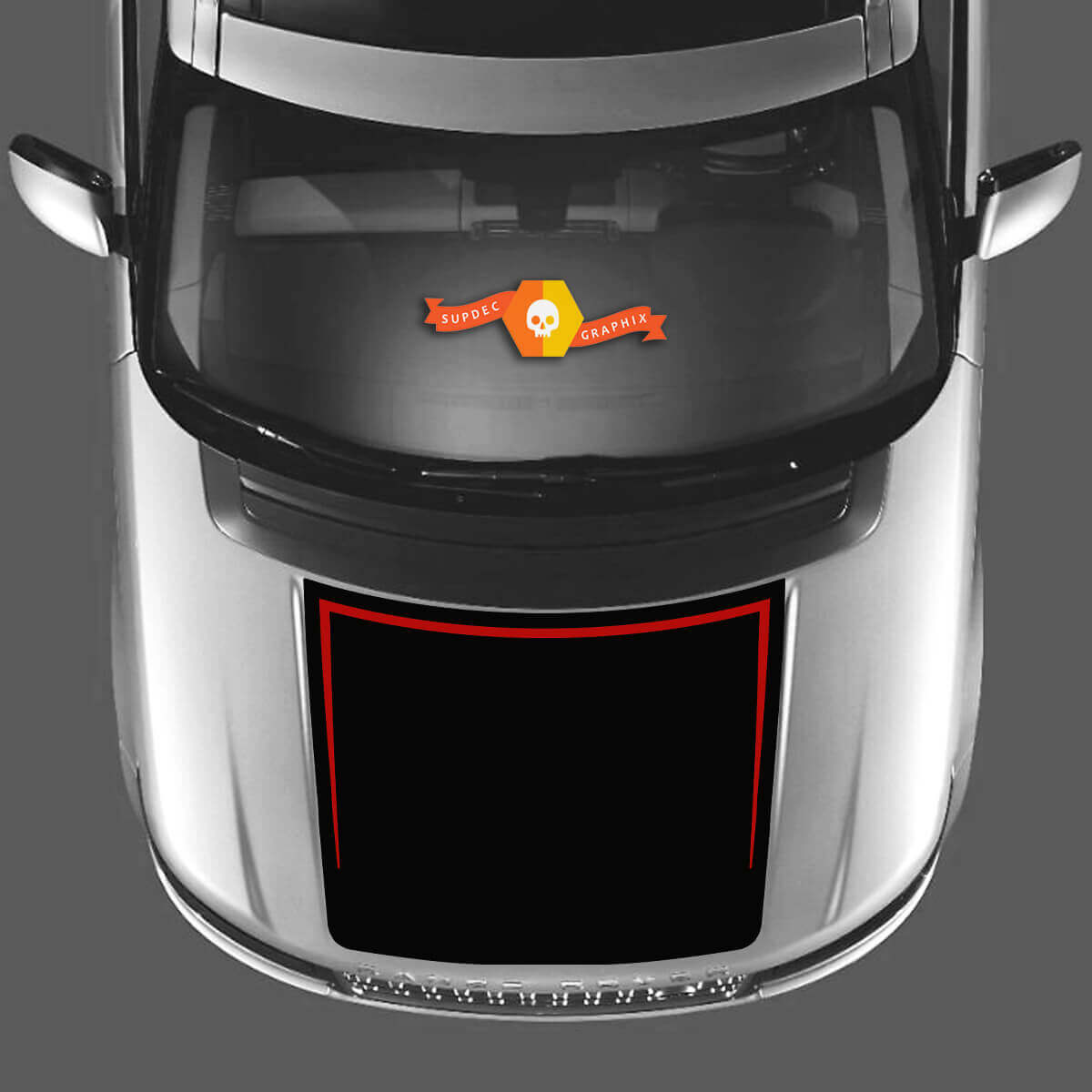 2 couleurs capot autocollant autocollants vinyle kit graphique pour RANGE ROVER Vogue L405 2013 2017
