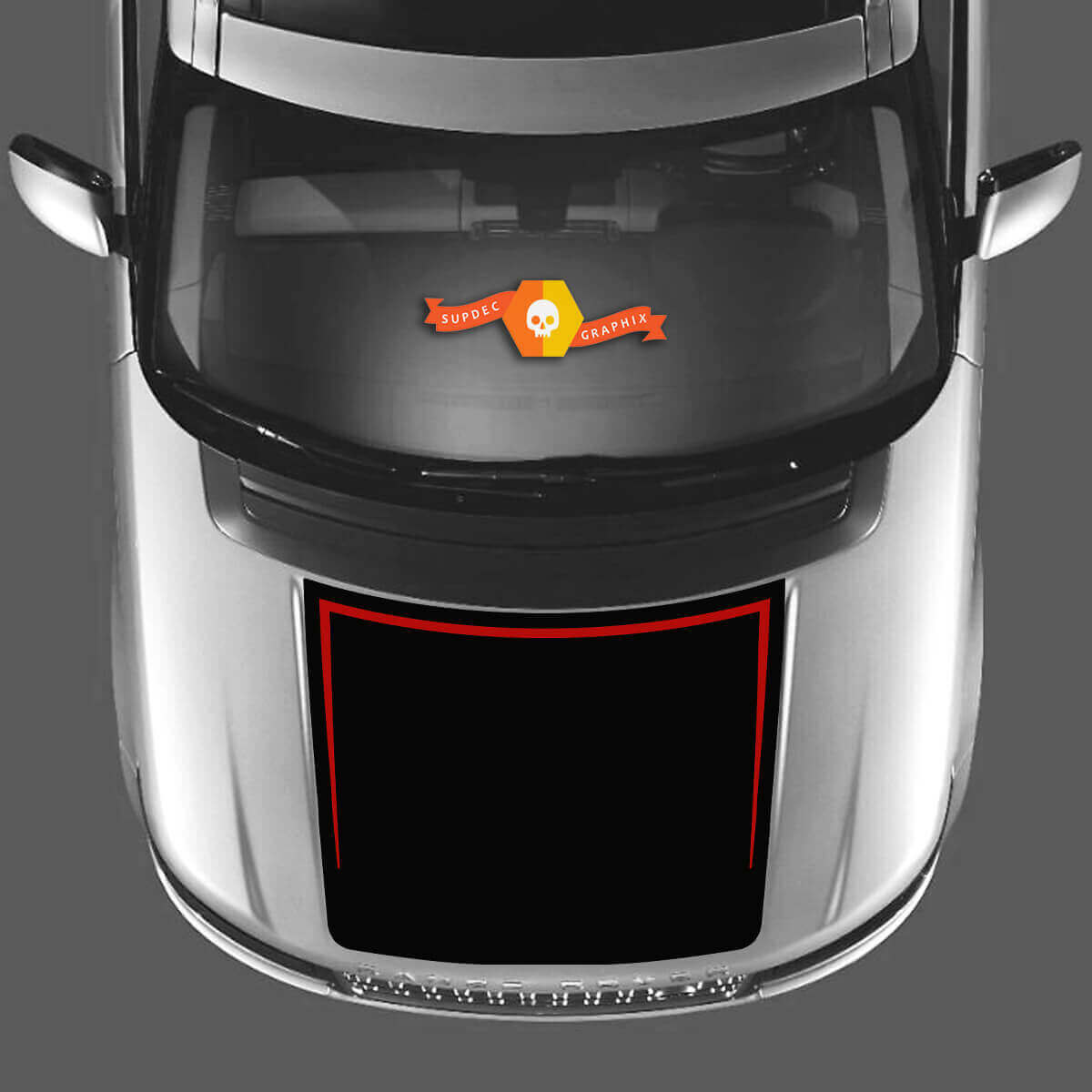 Kit de décalcomanie en vinyle bicolore pour capot Range Rover Vogue L405 2013-2017
