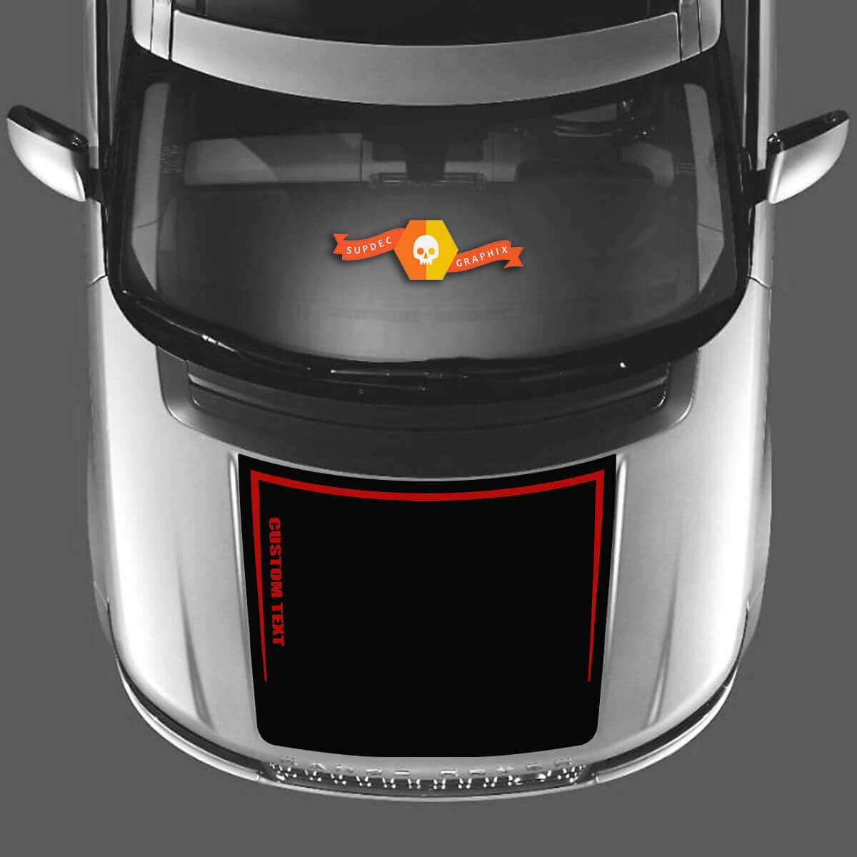 2 couleurs capot autocollant autocollants vinyle graphique RANGE ROVER Vogue L405 2013 2017 --- texte personnalisé
