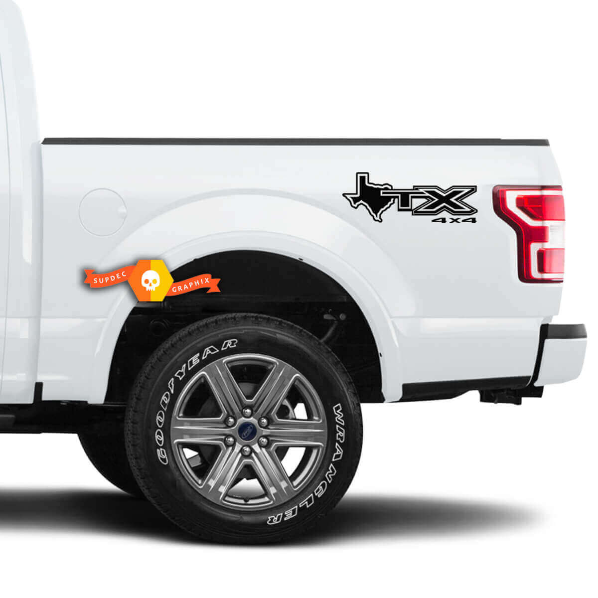 Autocollants Vinyle Texas 4X4 Mountain 2 pour Musclecar truck F-250 F-350 Super Duty STX