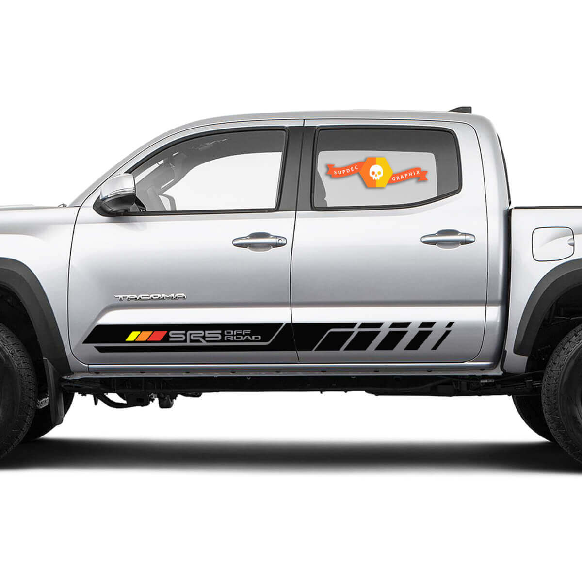 Autocollant en vinyle bandes latérales SR5 Off Road pour porte Toyota Tacoma