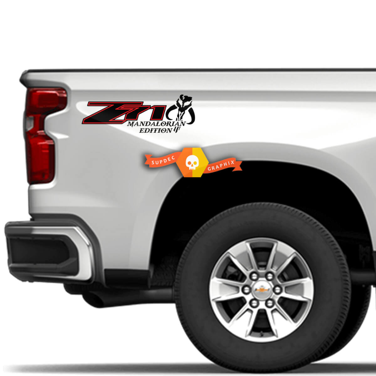 Paire De D calcomanies Z71 dition Mandalorian Silverado Chevrolet Paire De D calcomanies Z71 dition Mandalorian Silverado Chevrolet
