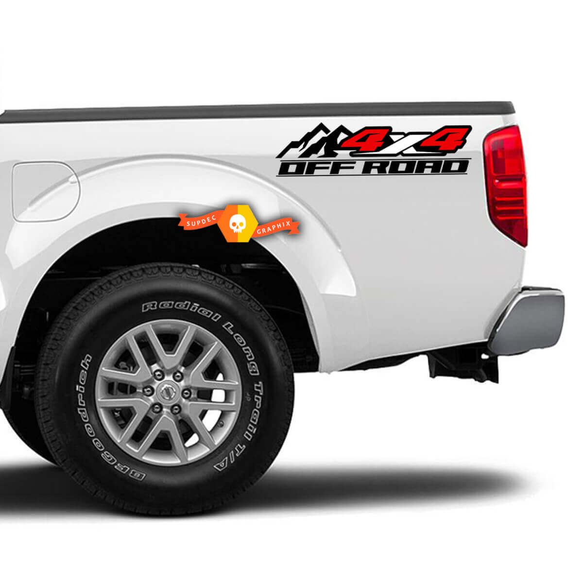 Kit d'autocollants latéraux en vinyle pour benne de pick-up 4x4 tout-terrain montagne pour Nissan Frontier