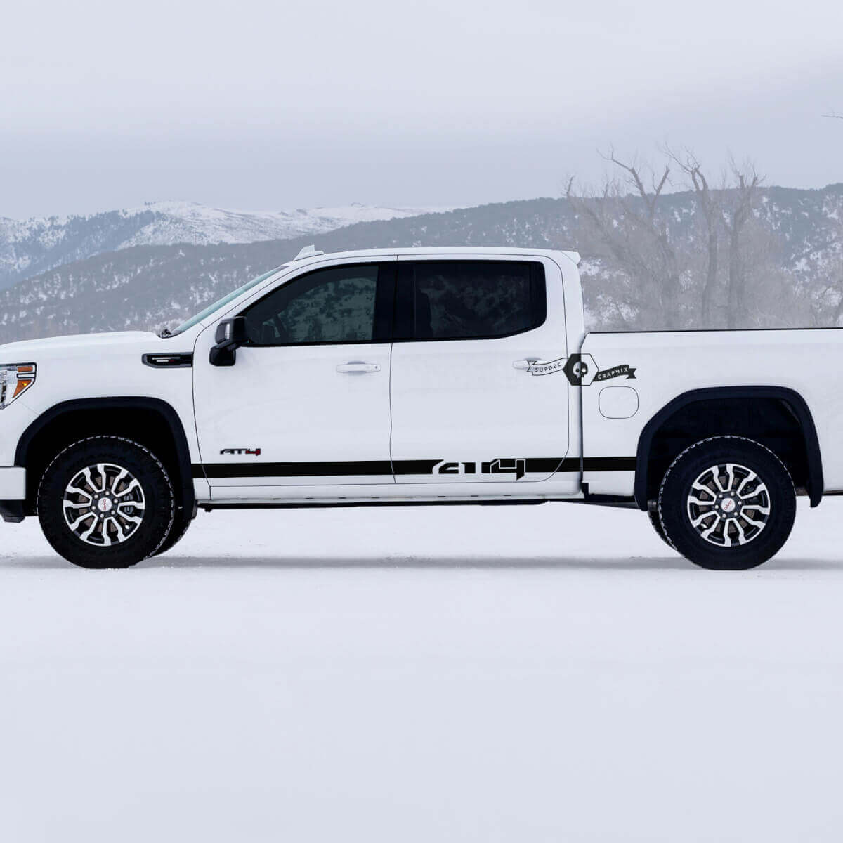  Kit de décalcomanies en vinyle pour bas de caisse AT4 pour GMC Sierra 1500