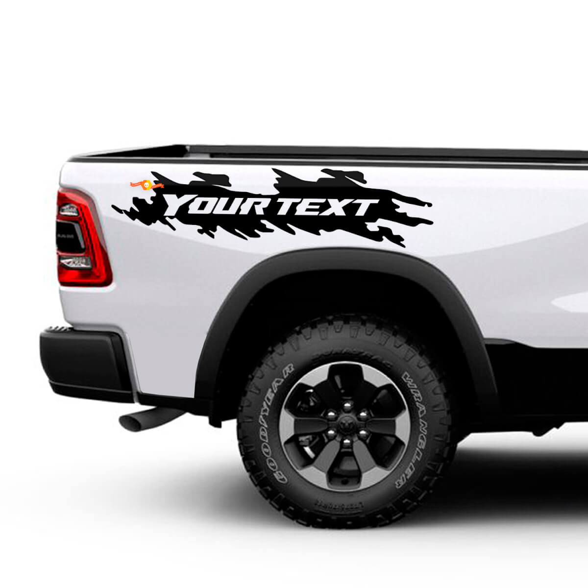 Autocollant Vinyle Décal Personnalisé Style Vieilli pour Chevet Dodge Ram 1500