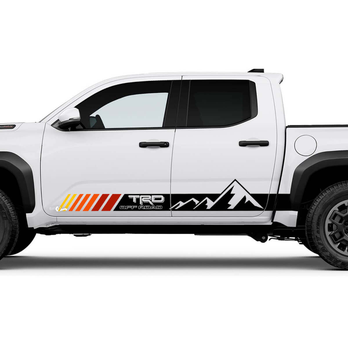 TRD Heritage Retro Mountains Side Rocker Panneer Stickers Stickers for Toyota Tacoma

