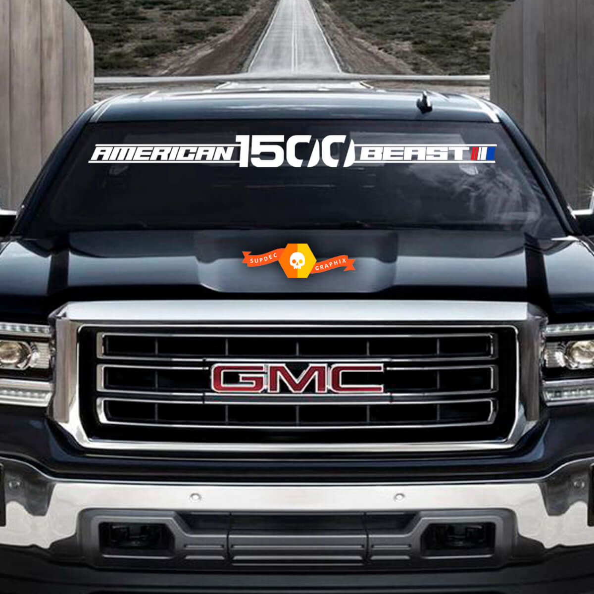 Nouveau Dodge Ram 1500 Hemi Rebel American Beast Windshield Sticker