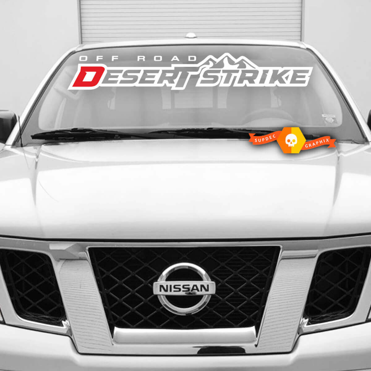 Autocollant vinyle pare-brise Off Road Desert Strike pour Nissan Desert Runner