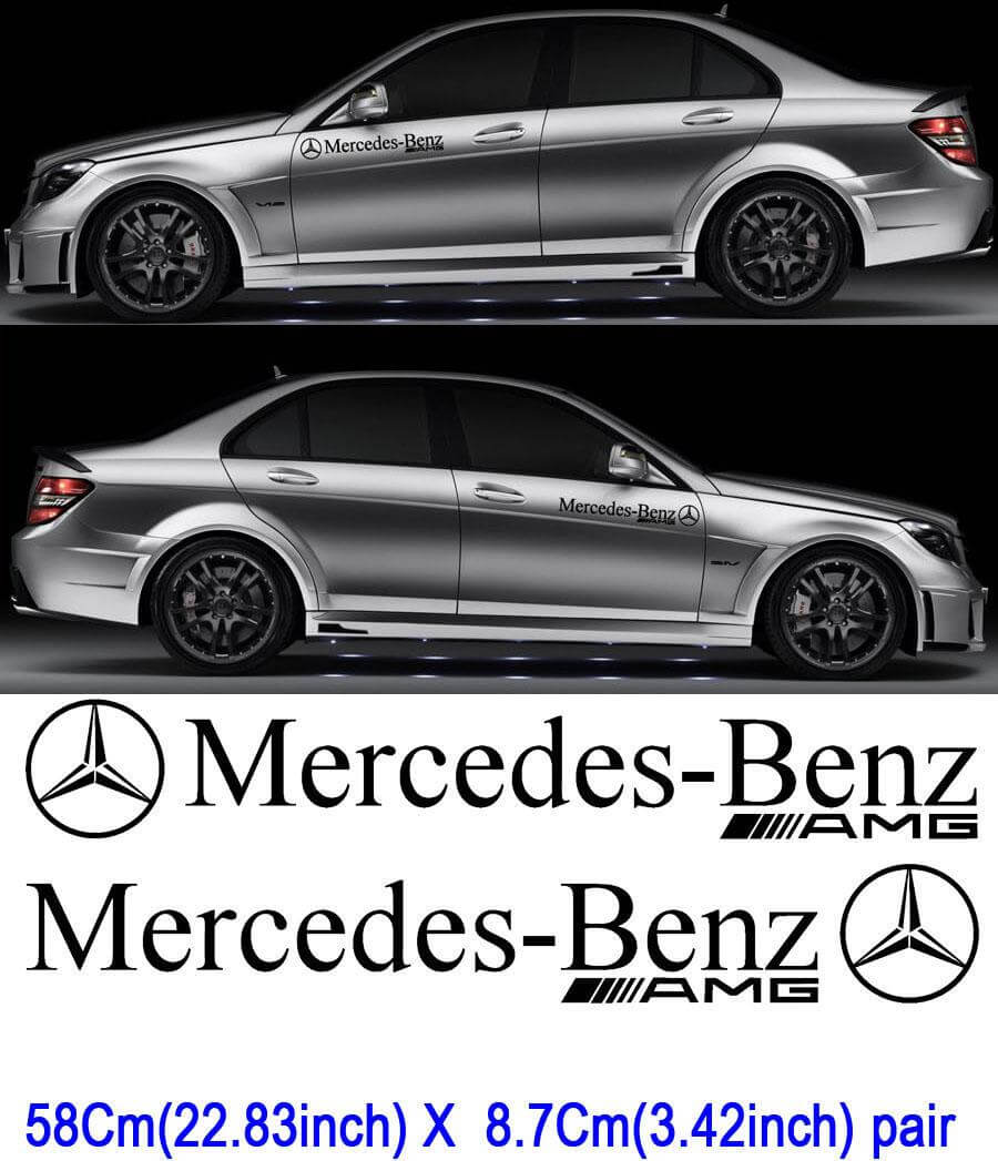 2 autocollants Mercedes Benz Motorsport Autocollant VOITURE AMG C63 E63 SLK SL6
