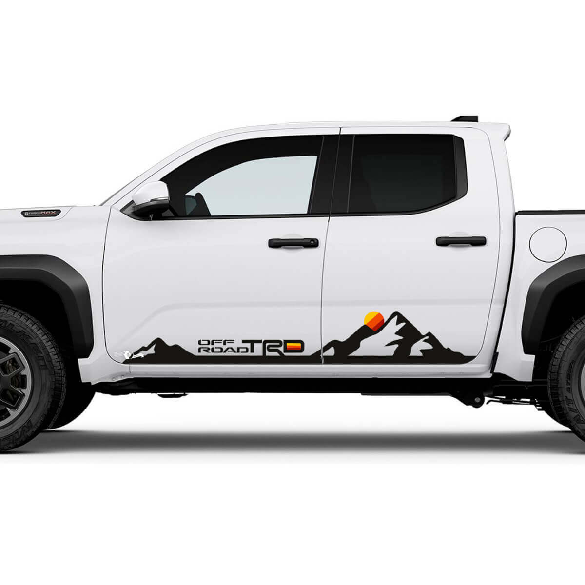 TRD Heritage Sunset Retro Mountains Side Rocker Panneer Stickers Stickers for Toyota Tacoma
