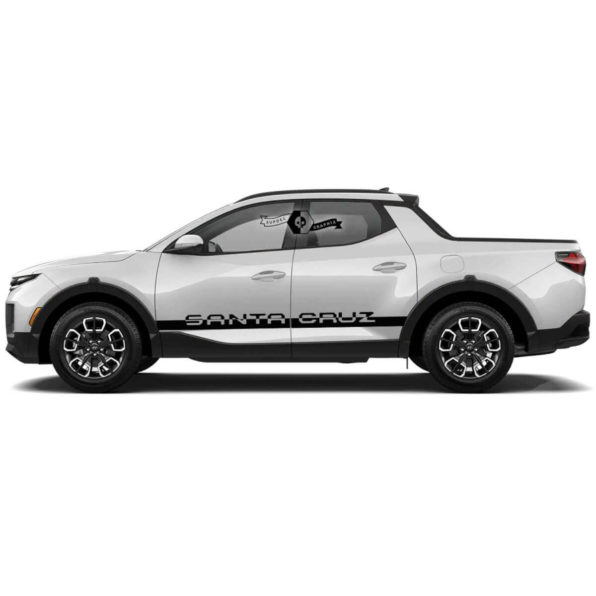 Kit de décalcomanies en vinyle avec lettrage de marque et bandes latérales pour Hyundai Santa Cruz