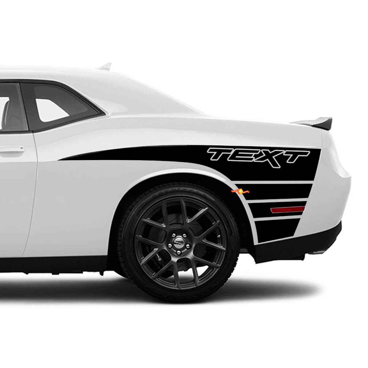 Autocollant en vinyle à rayures style griffes pour la portière du Dodge Challenger
