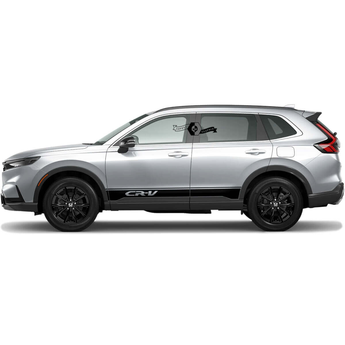 2x Bandes latérales de bas de caisse Honda CR-V 2020 2021 2022 2023 Vinyle Autocollant Décalque Logo Graphique Solide
