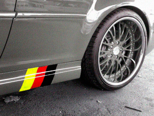 Kit de décalcomanies en vinyle pour bas de caisse avec drapeau allemand pour VW BMW Audi Mercedes