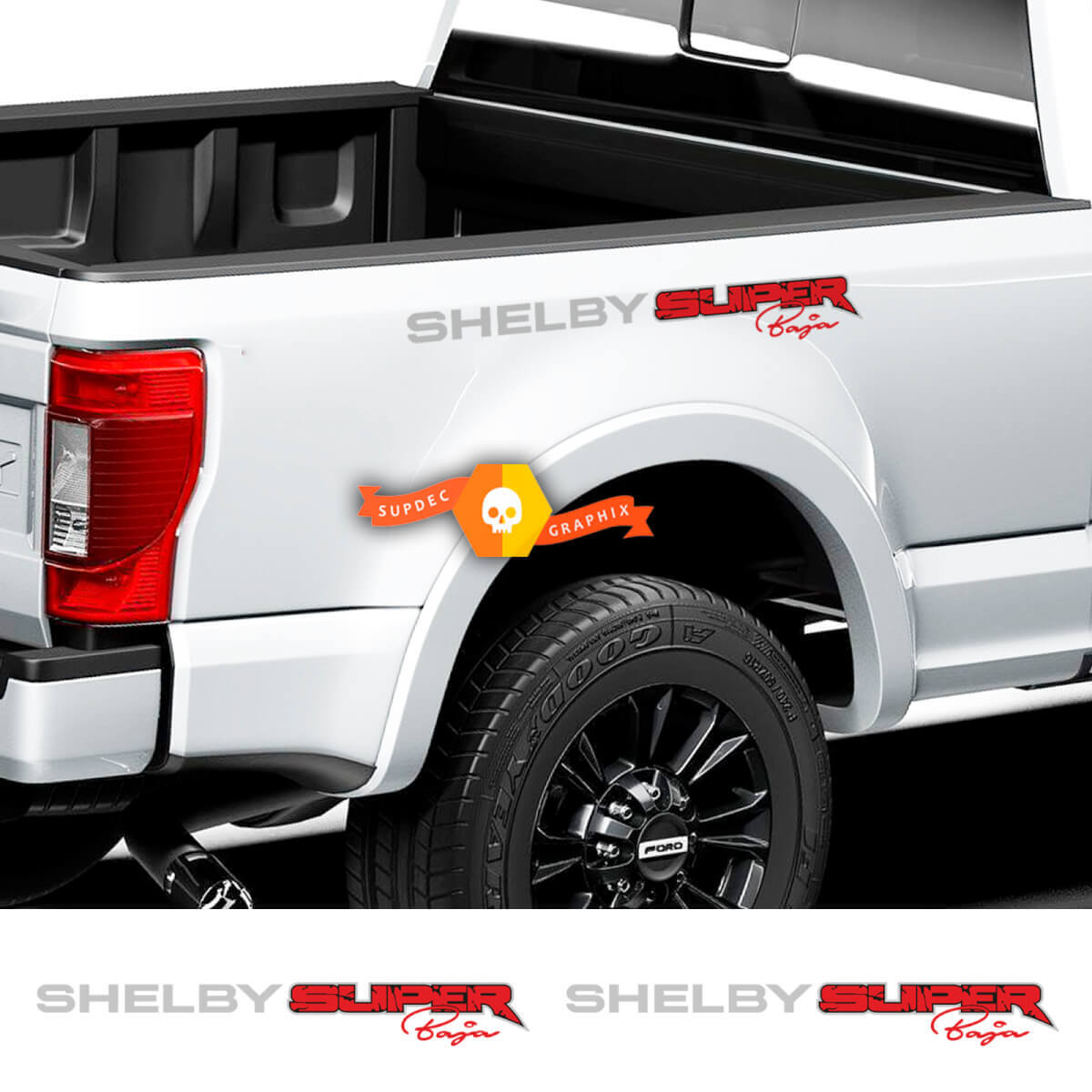 Autocollant graphique de garde-boue arrière latéral pour Ford F-150 Raptor Shelby Super Baja Edition
