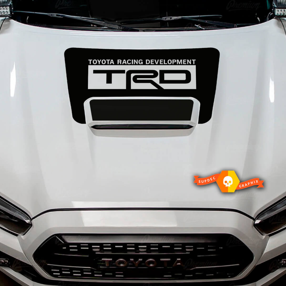 Autocollant graphique pour écope de capot TRD Pro Toyota TACOMA 2016-2023
