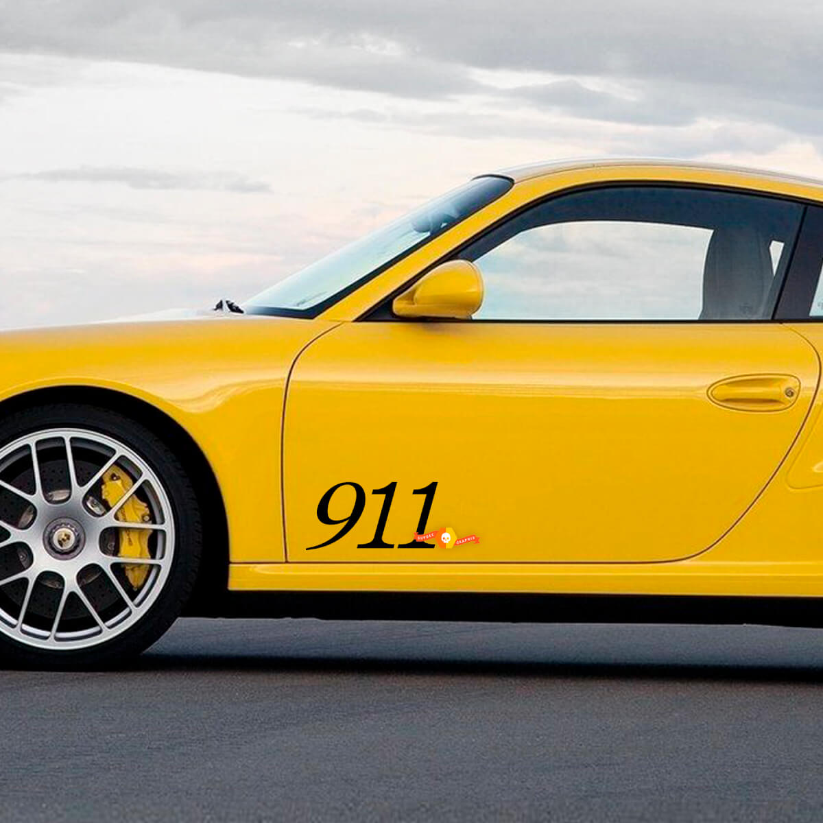 2x Autocollants Porsche Autocollant de décalque de signature de porte latérale Porsche 911
