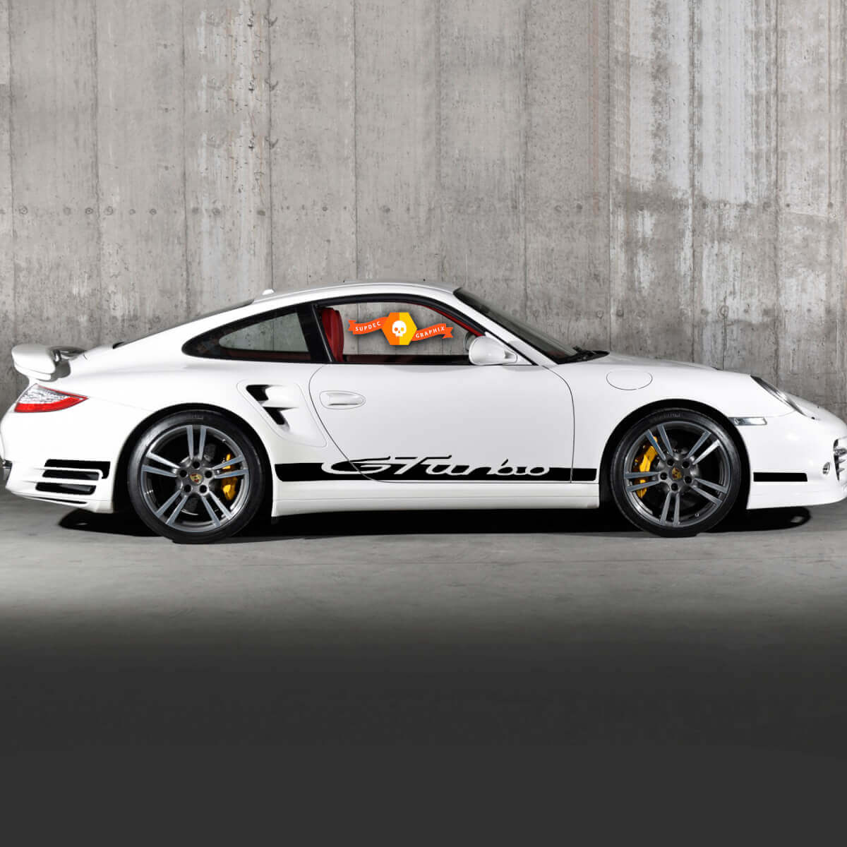 Paire Porsche 9ff Gturbo Sected Decal Rocker Panneer Stripes Portes Kit Sticker Sticker