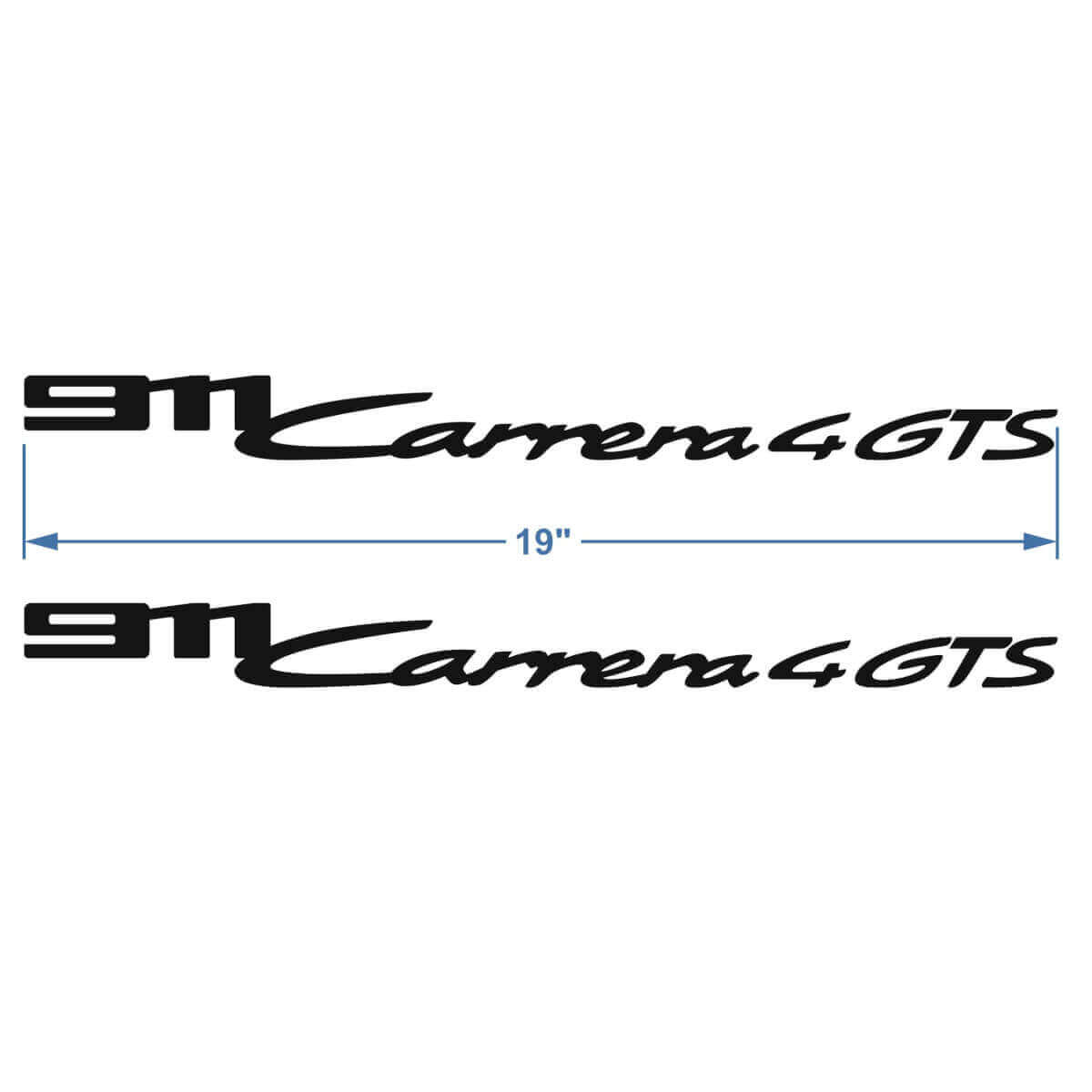 2x Autocollants de portes latérales Signature Porsche 911 Carrera 4 GTS
