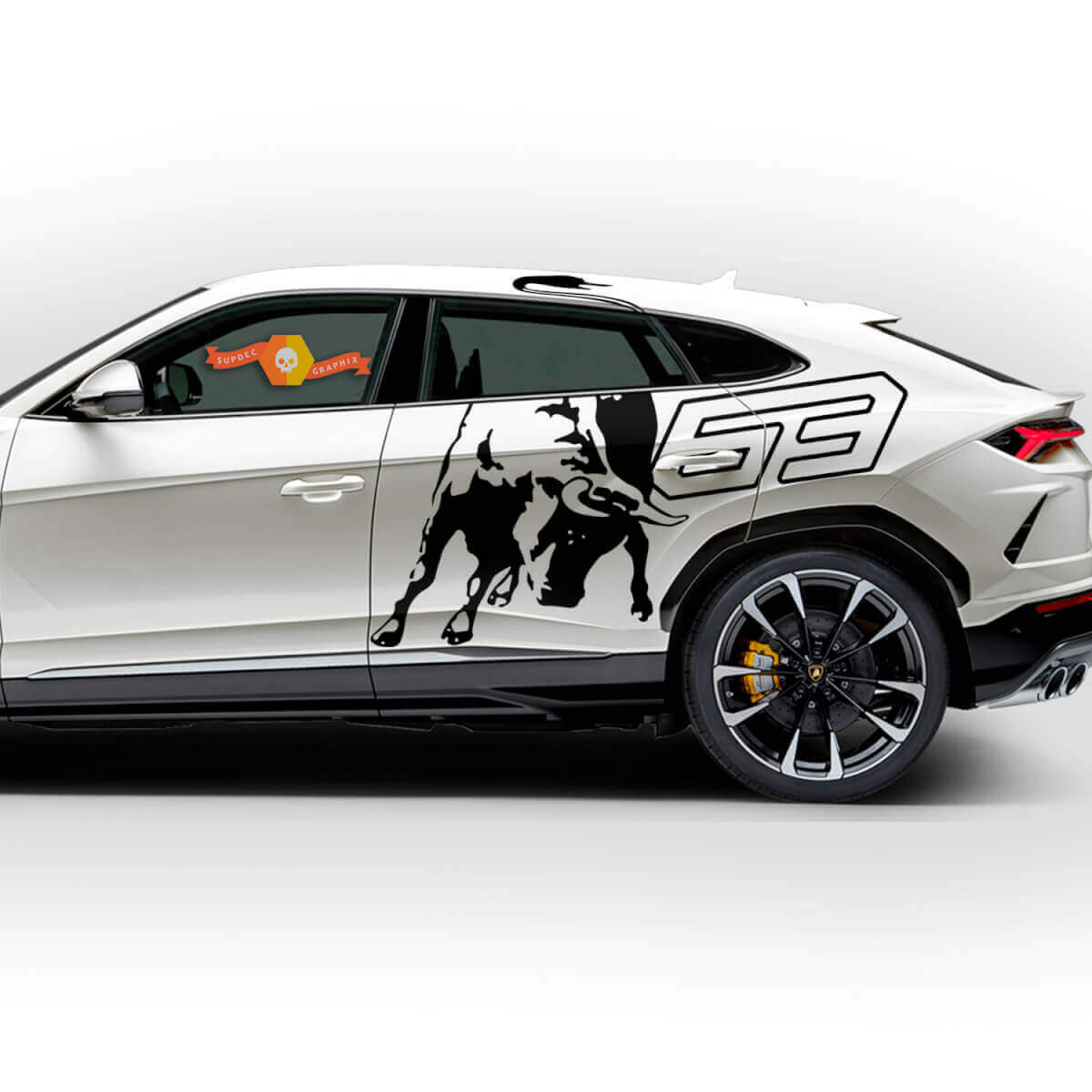 Sticker Vinyle Décoratif Logo Splash pour Portes Latérales Lamborghini Urus