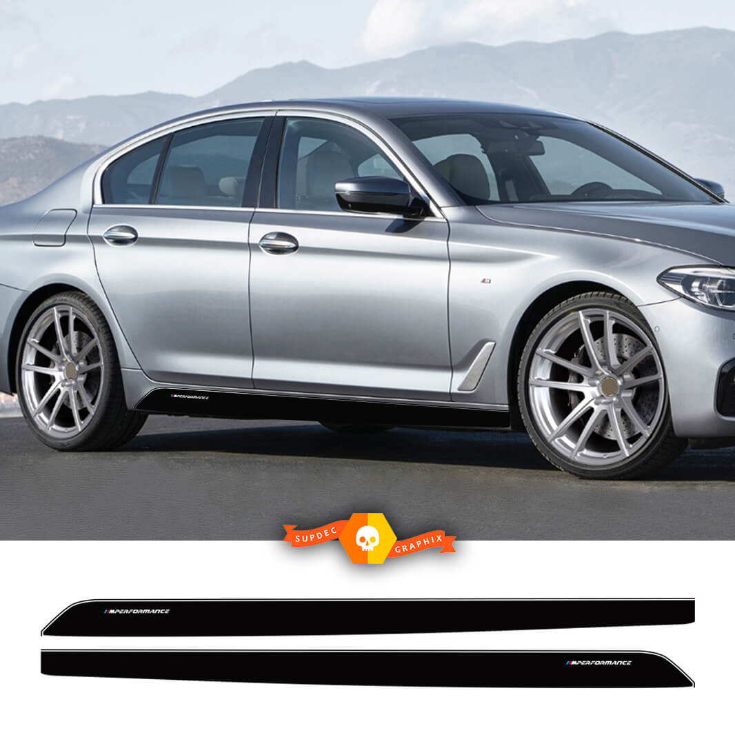 2 BMW M Performance Side Rocker Stripes Sticker Sticker Sticker Selon pour M5 G30 G31 F90
