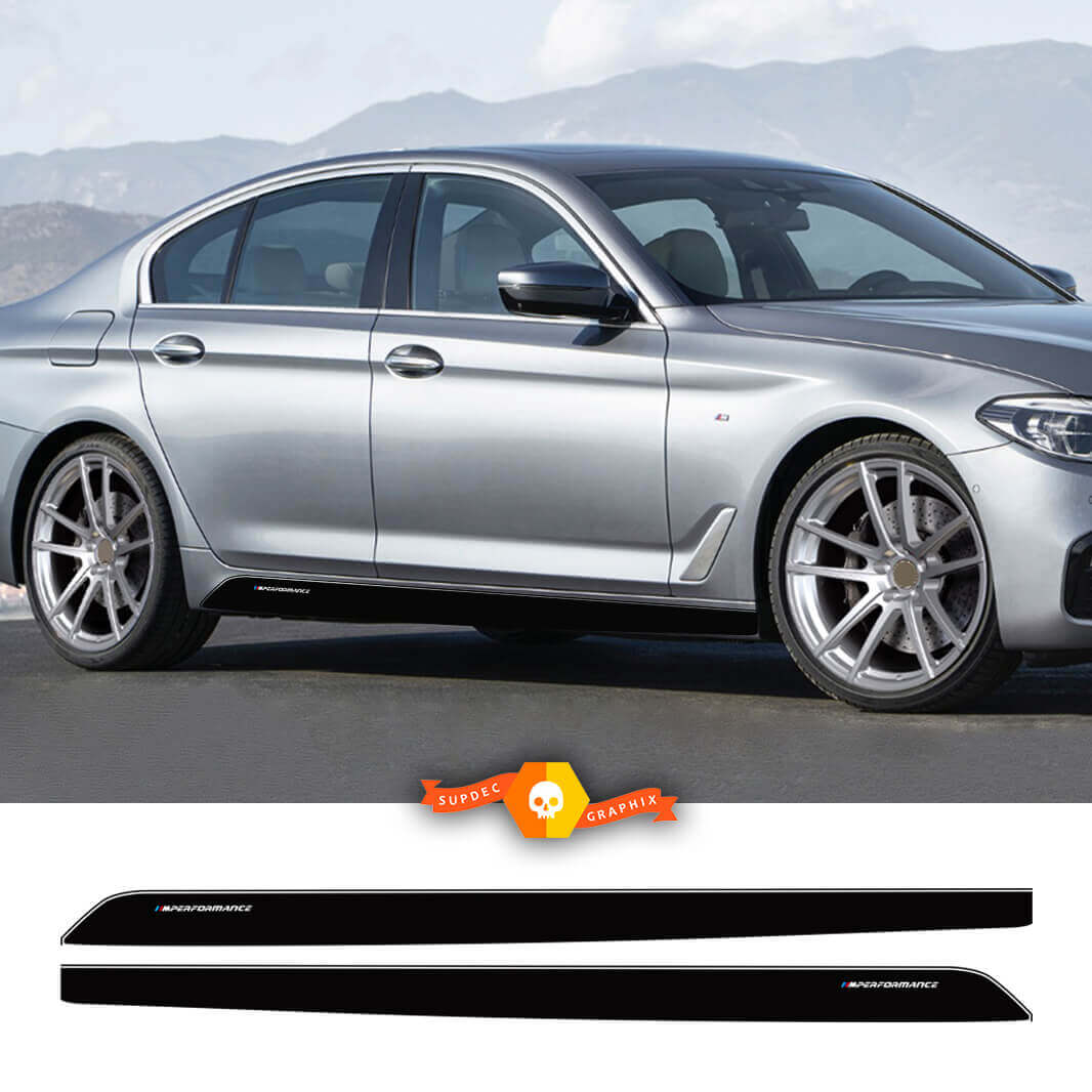 Autocollants en vinyle bandes latérales style M-Performance pour BMW M5 G30 G31 F90