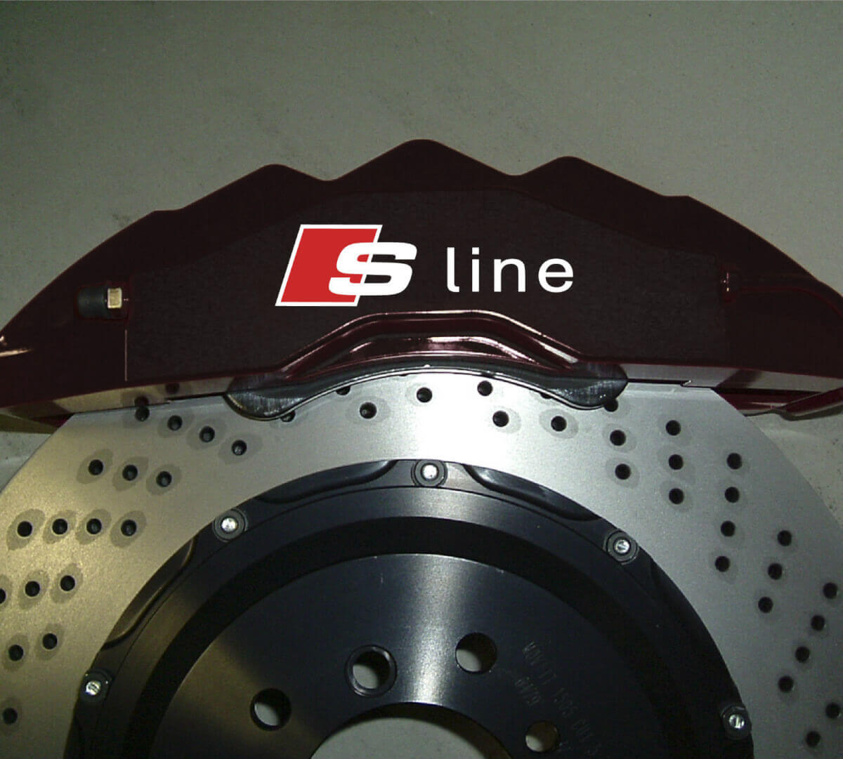 Set de 6 autocollants vinyle de style étrier de frein S-Line pour voitures Audi
