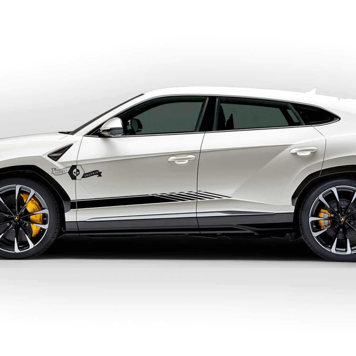 Paire Lamborghini Urus 2021 2022 2023 Portes latérales Stripe Graphiques autocollants en vinyle incliné