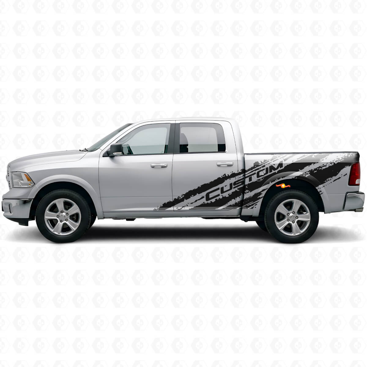 Kit de Autocollants en Vinyle Latéraux Personnalisés Anti-Boue pour Dodge Ram 1500 Rebel