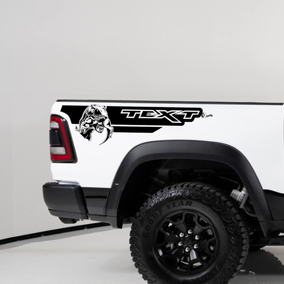 Autocollants vinyle personnalisés style TRX bandes latérales arrière pour Dodge Ram 1500