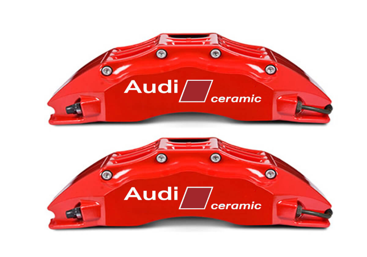 Set d'autocollants en vinyle pour étriers de frein céramiques Audi pour voitures Audi