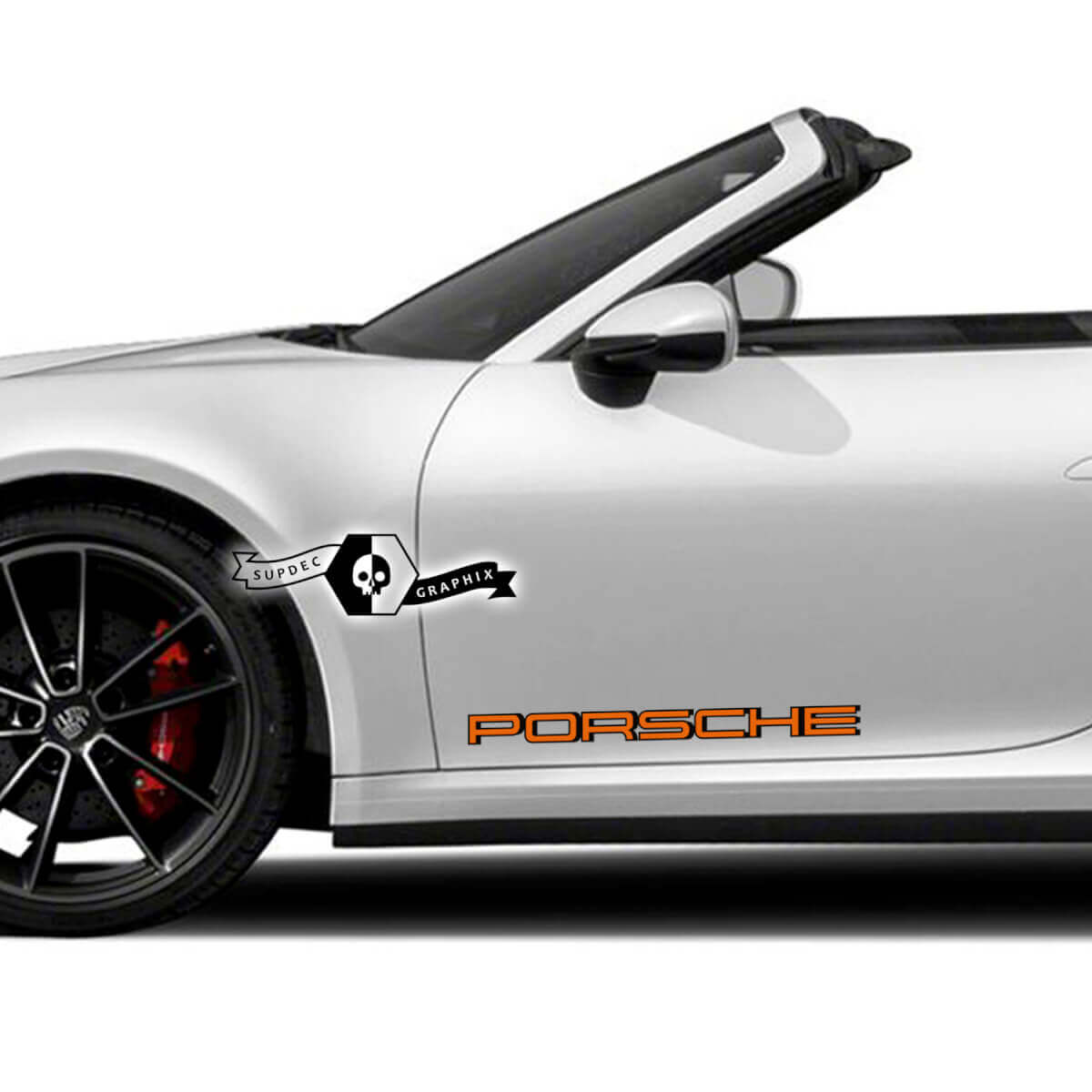 2 Kits Portes Latérales Porsche 911 Carrera 2 Couleurs Shadow Sticker Sticker
